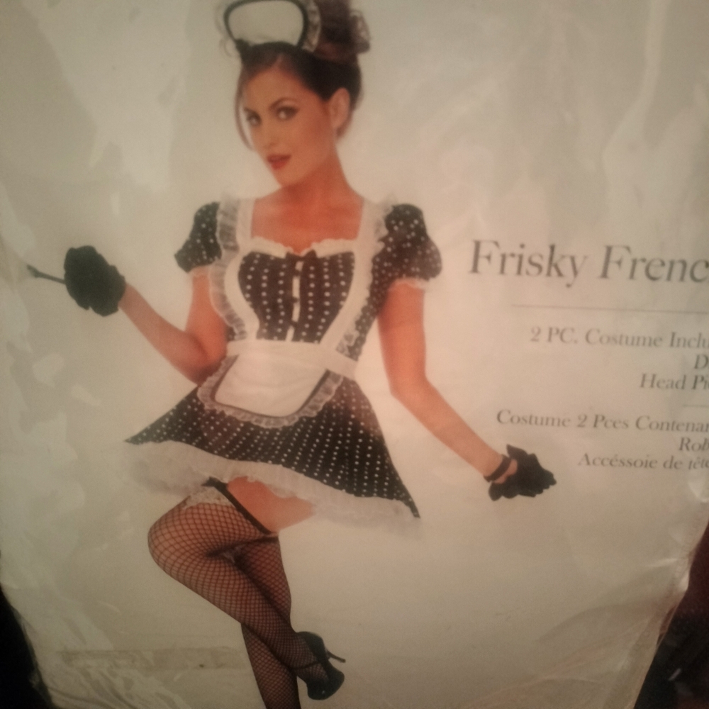 Leg Avenue Frisky Frenchie Sexy French Maid Costume Cosplay XL - Picture 8 of 9